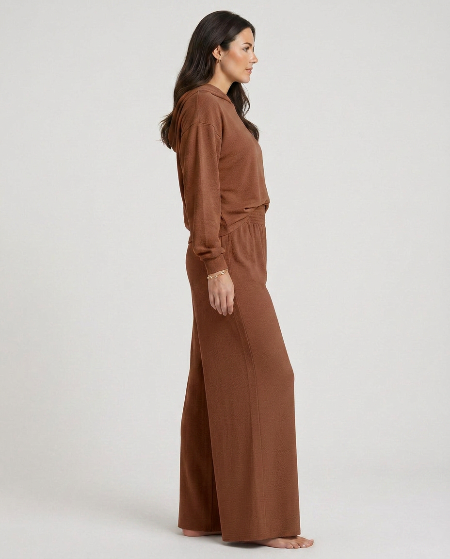 Wide-Leg Trousers With Elastic Waist